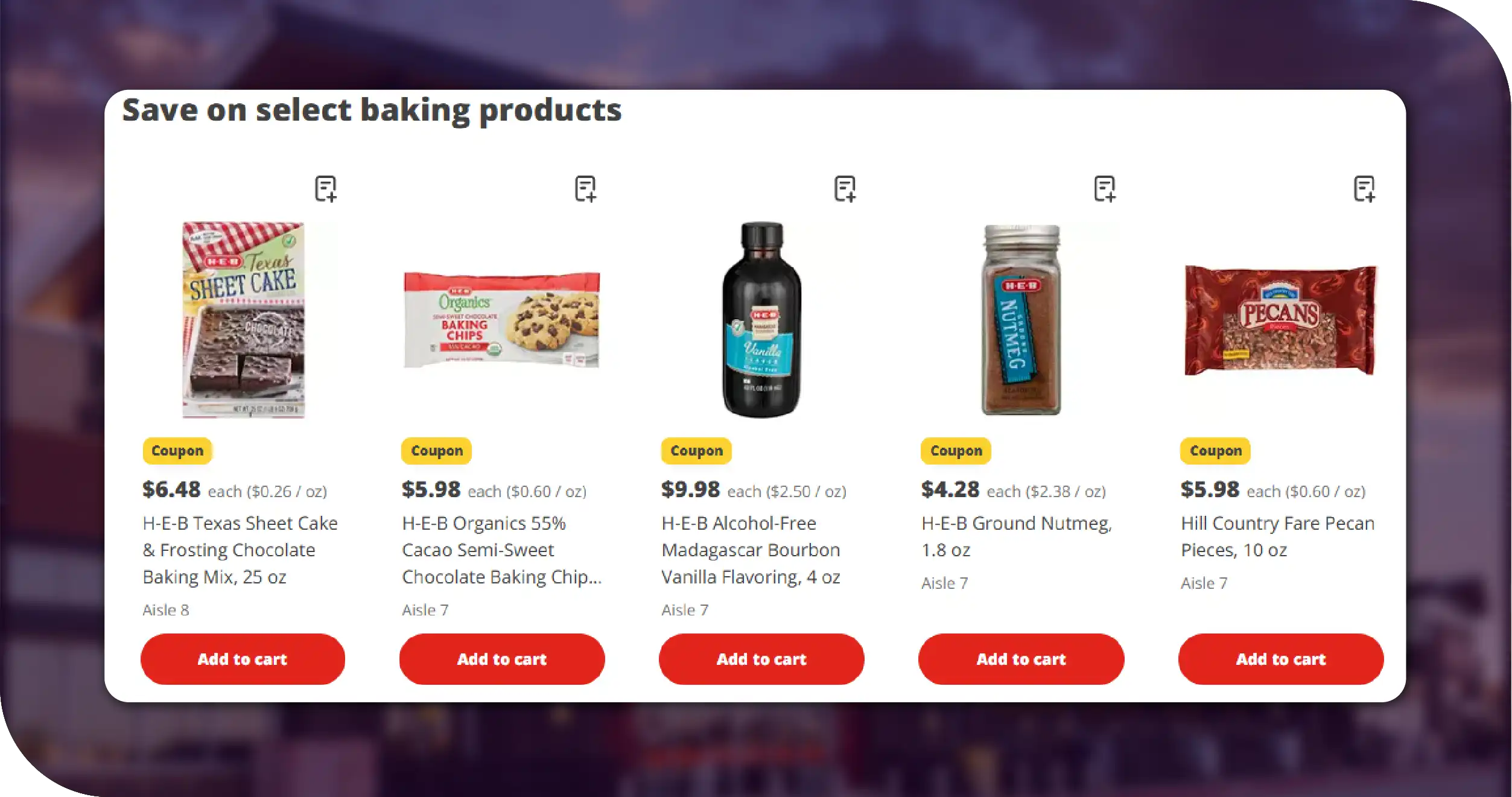 H-E-B Daily/Weekly Key Solutions